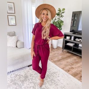 Burgundy Jumpsuit